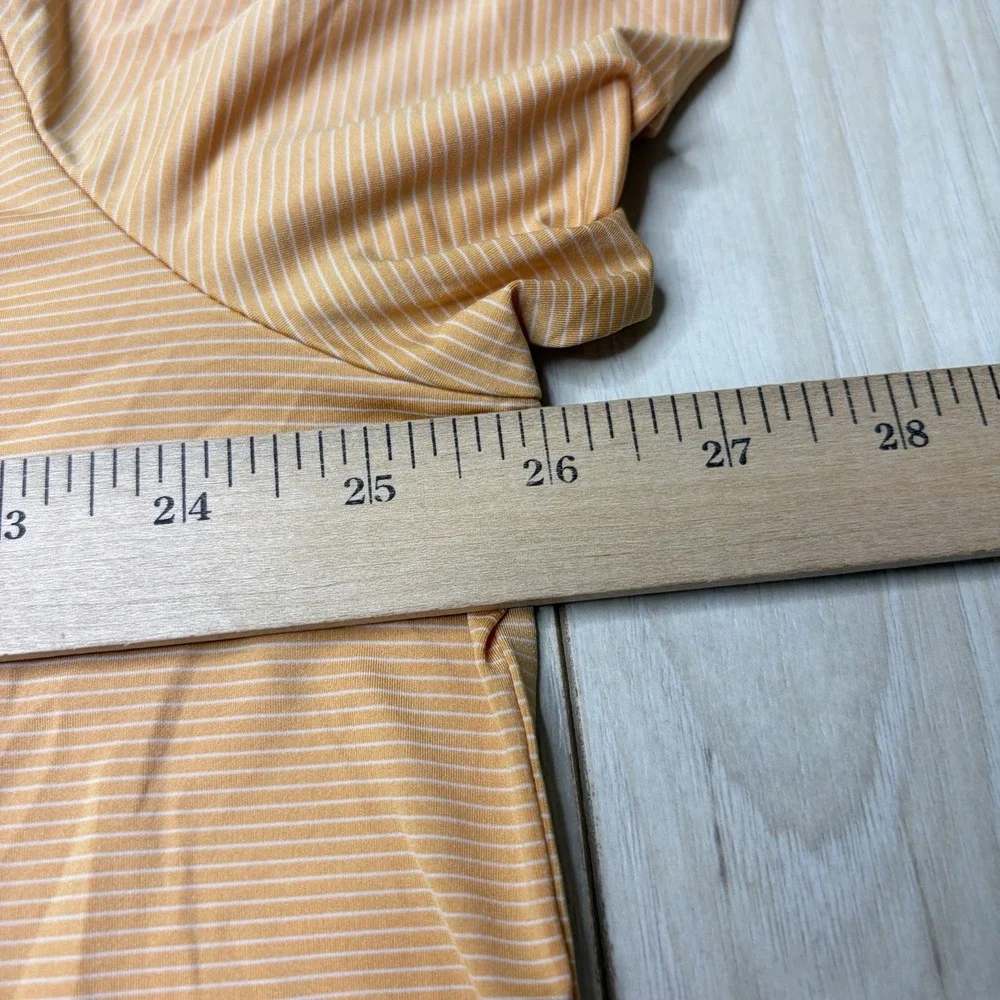RLX Ralph Lauren Mens Striped Polo Golf Shirt Orange Size XL Moisture Wicking